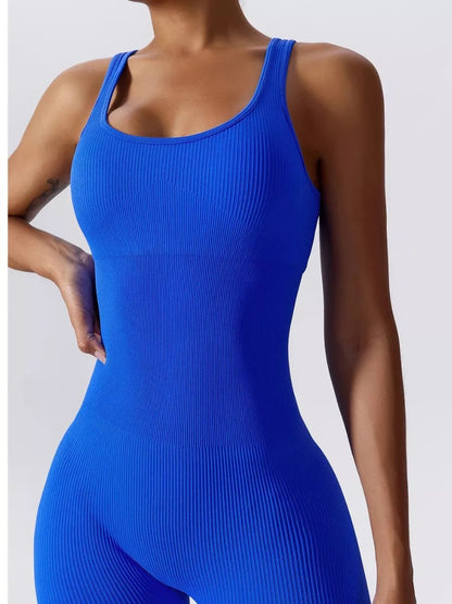 Shapewear Seamless Square Neck Tank Workout Jumpsuit